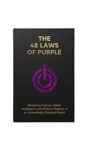 Black book with purple power symbol